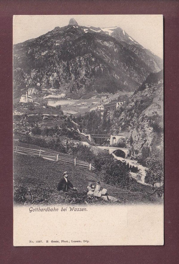 Gottardbahn bei WASSEN - Leute