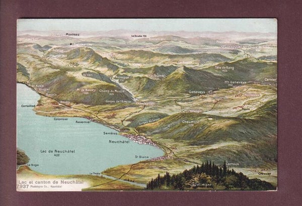 NEUCHÂTEL et environs - Vol d'oiseau