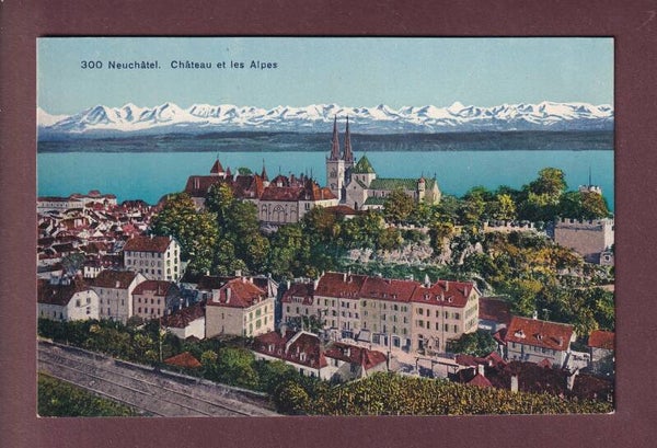 NEUCHÂTEL - Château et Alpes