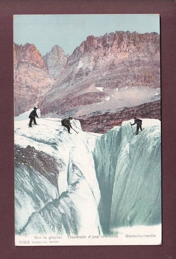 GLACIER - Traversée d'une crevasse