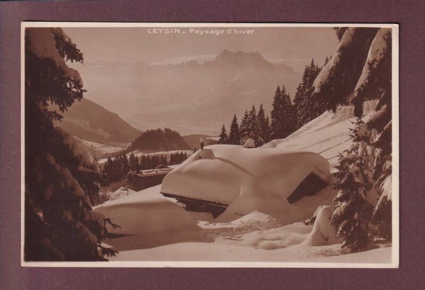 LEYSIN - Paysage d'hiver - 1924