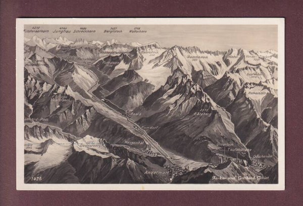 ANDERMATT und Umgebung - Vogelschau