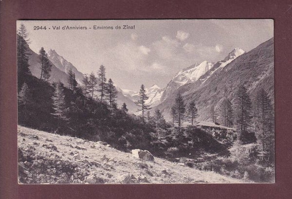 Val d'Anniviers - Environs de ZINAL - 1921 // pli d'angle //