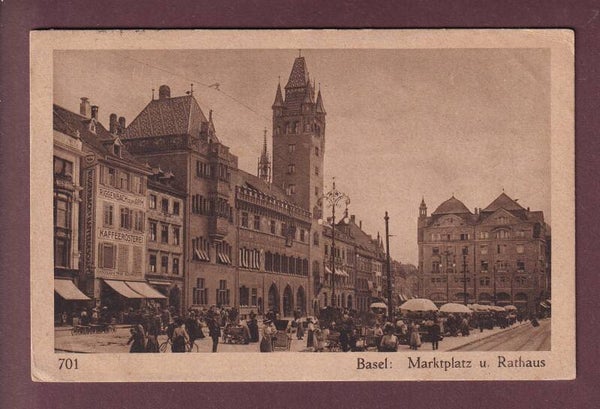 BASEL - Marktplatz - Rathaus - 1921