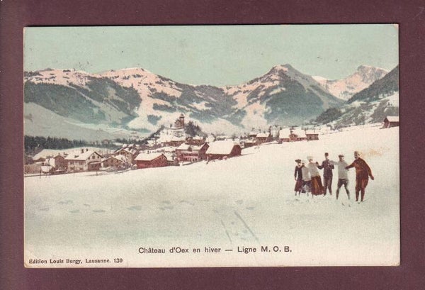 CHÂTEAU D'OEX en hiver - 1922