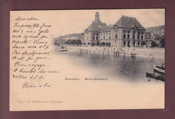 NEUCHÂTEL - Hôtel des Postes - 1902
