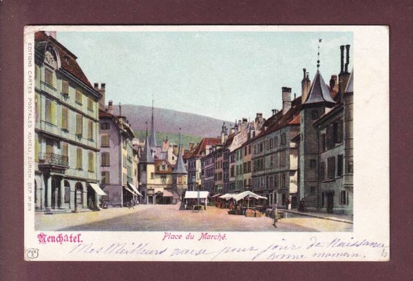 NEUCHÂTEL - Place du Marché - 1900
