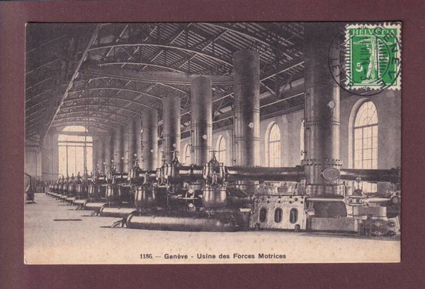 GENEVE - Usine des Forces Motrices - 1914