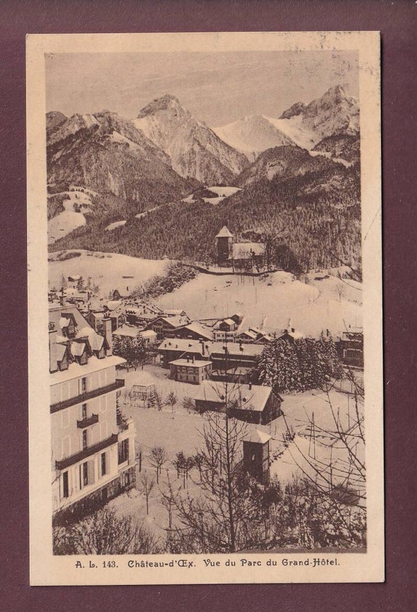 CHÂTEAU D'OEX - Vue du Parc du Grand Hôtel - 1926
