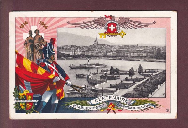 GENEVE - Centenaire - Rade et Bateau CGN