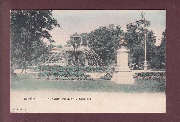 GENEVE - Fontaine du Jardin Anglais - 1905