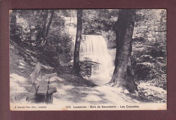 LAUSANNE - Bois de Sauvabelin - Cascades - 1910