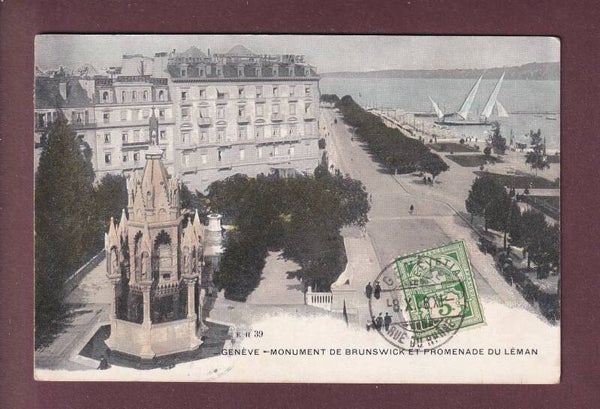 GENEVE - Monument Brunswick - 1906 taxée