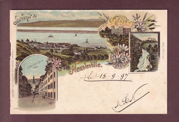 Souvenir de NEUVEVILLE - 1897 Litho Junier