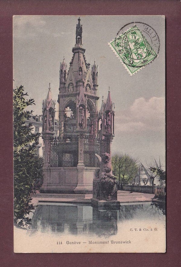 GENEVE - Monument Brunswick - 1906 taxée
