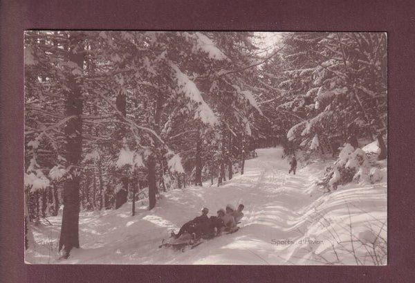 SPORT D'HIVER - Luge - 1913