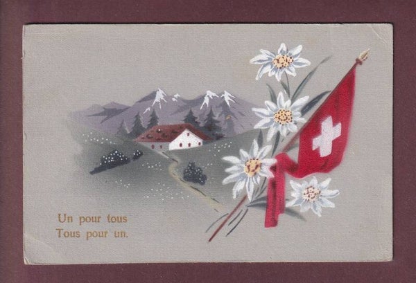 SUISSE - Edelweiss - 1916 // léger pli d'angle //