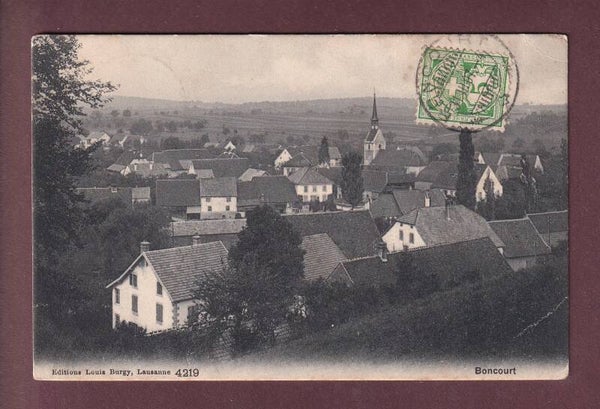 BONCOURT - 1907 // pli d'angle //