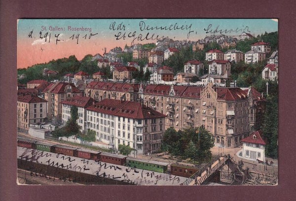ST. GALLEN - Rosenberg - 1910 // Rück verletzt //