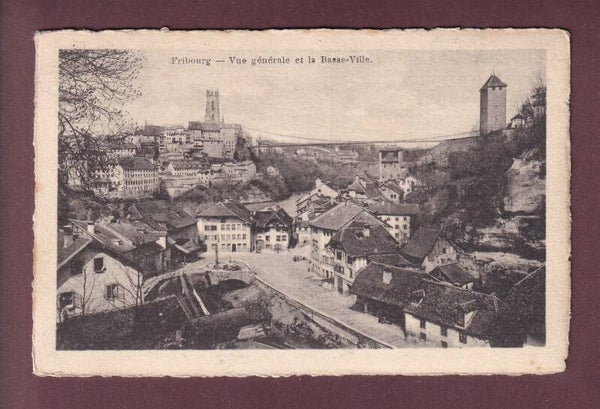 FRIBOURG - Vue partielle - 1913 // pli d'angle //