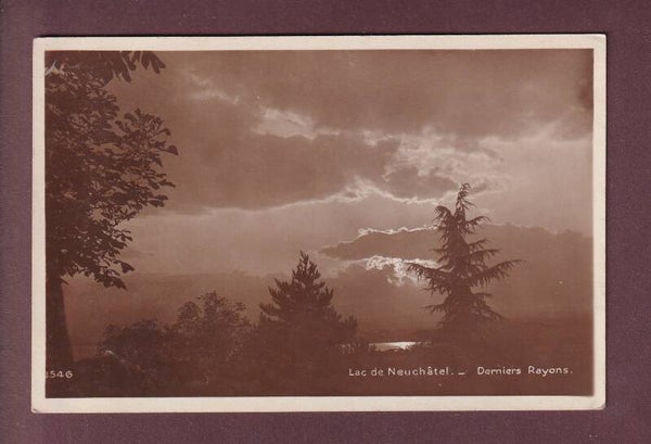 LAC DE NEUCHÂTEL - Derniers rayons - 1926