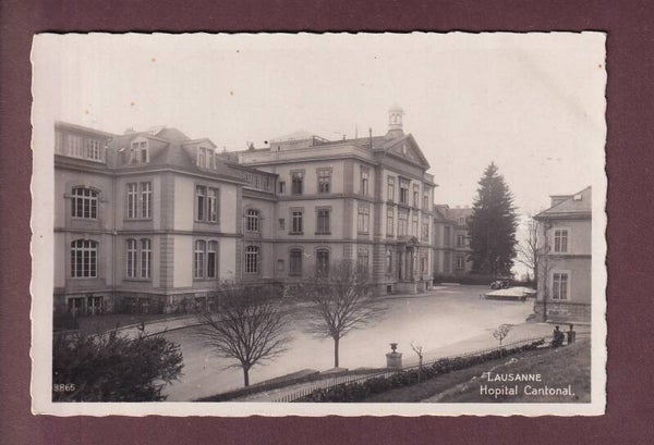 LAUSANNE - Hôpital Cantonal - 1934 // dos blessé //