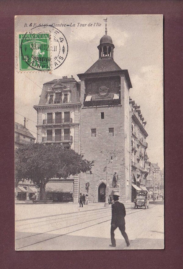 GENEVE - Tour de l'île - Auto - 1912
