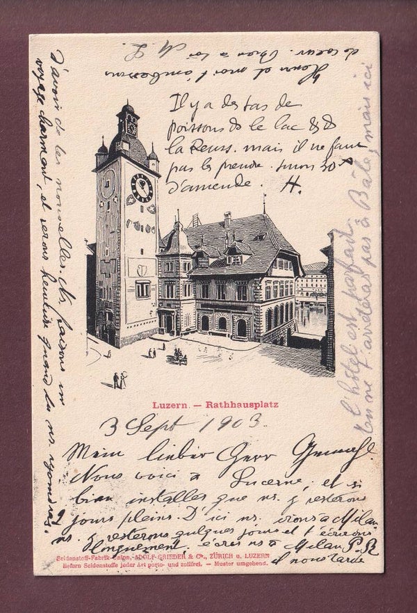 LUZERN - Rathausplatz - 1903