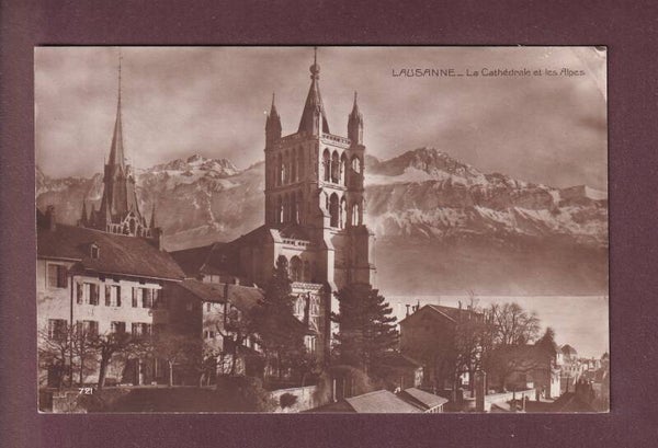 LAUSANNE - La Cathédrale et les Alpes