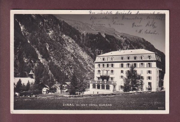 ZINAL - Hôtel Durand - 1938
