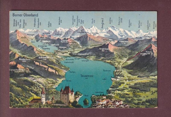 THUN und Umgebung - Vogelschau - Feldpost