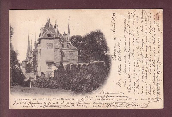 Château de GORGIER - 1901 // petit pli //