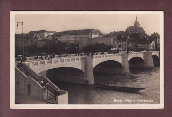 BASEL - Mittlere Rheinbrücke - 1925