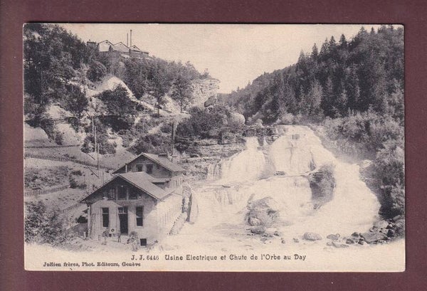 Vallorbe - Chute de l'Orbe au DAY - Usine Electrique - 1910