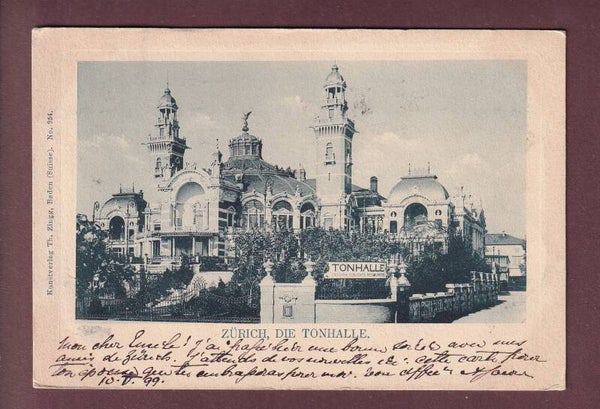 ZÜRICH - Tonhalle - 1899