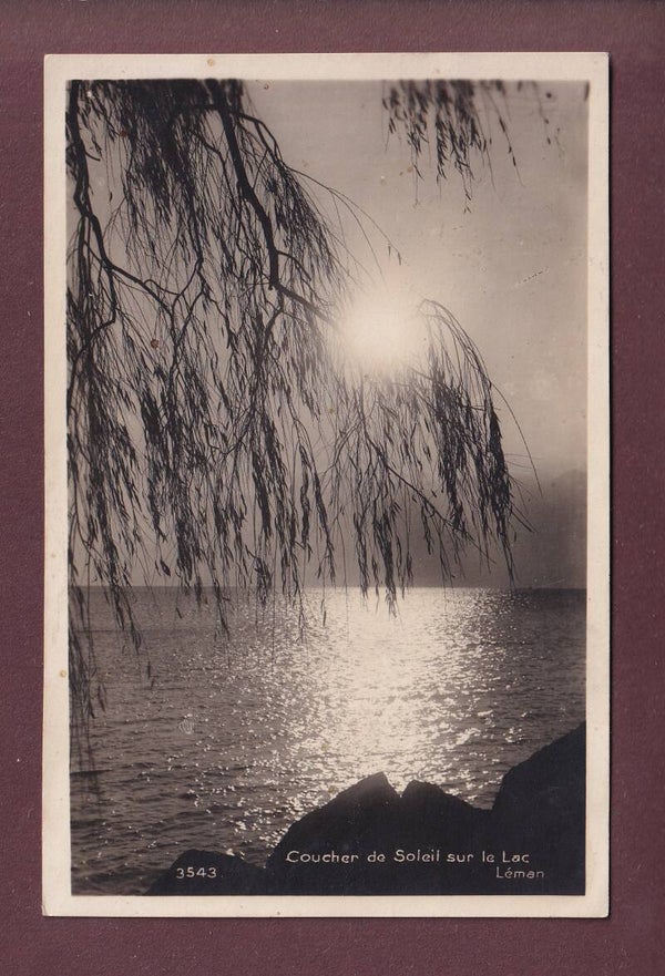 Coucher de soleil sur le LAC LEMAN - 1926