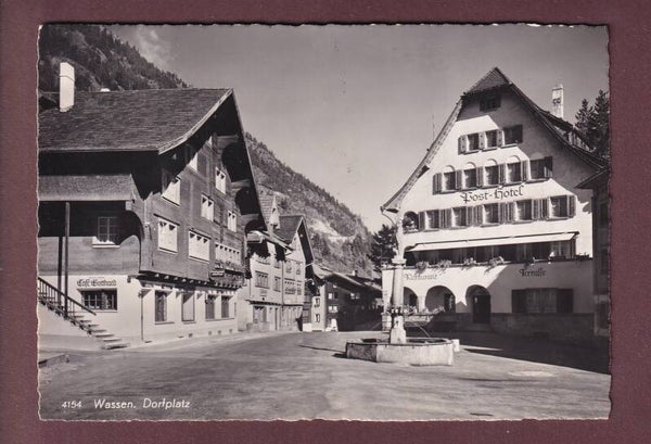WASSEN - Dorfplatz - Post Hotel - Cafe Gotthard