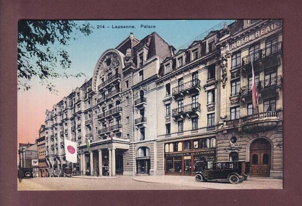 LAUSANNE - Palace - Drapeau Japonnais - Auto