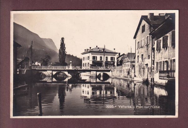 VALLORBE - Pont sur l'Orbe // pli d'angle //
