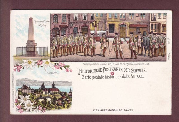 Histoire SUISSE - Arrestation de Davel - Litho Guggenheim
