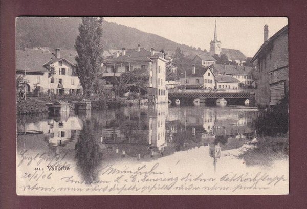 VALLORBE depuis l'Orbe - 1906 // pli d'angle //
