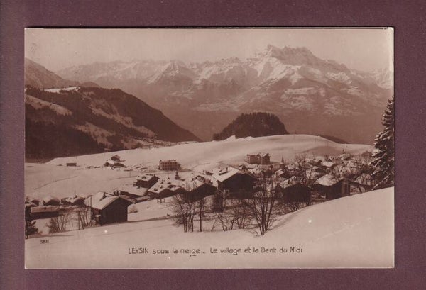 LEYSIN sous la neige - Dents du Midi - 1923