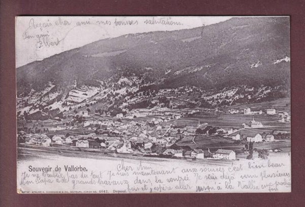 Souvenir de VALLORBE - 1902 surface glacée