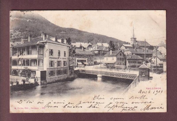 VALLORBE - Pharmacie du Sapin - 1901
