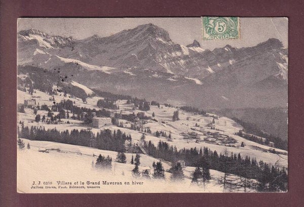 VILLARS en hiver - Grand Muveran - 1907