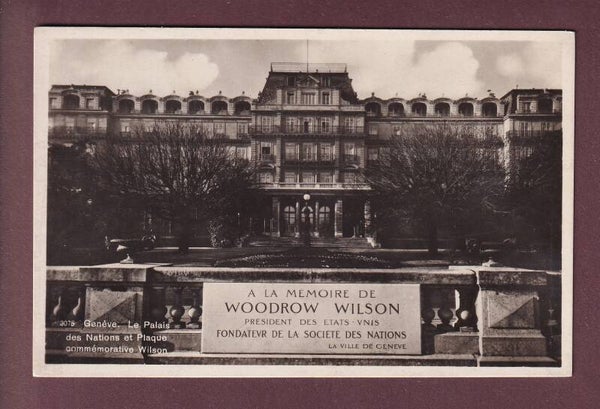 GENEVE - Palais des Nations - Plaque Wilson