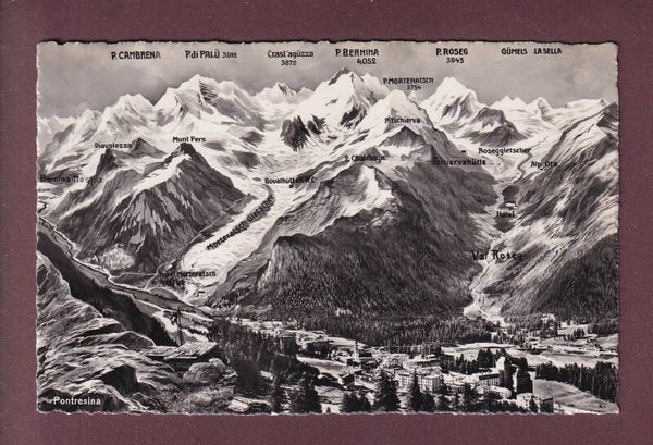 PONTRESINA und Umgebung - Vogelschau