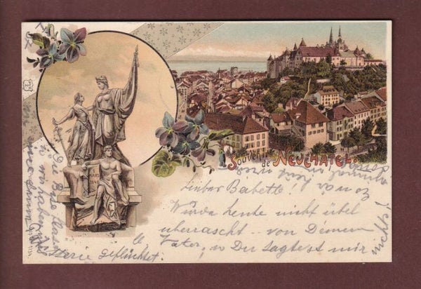 Souvenir de NEUCHÂTEL - 1901 Litho Künzli