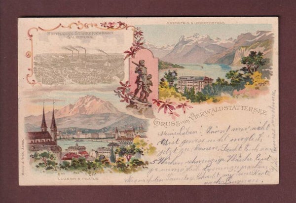 Gruss vom VIERWALSTÄTTERSEE - Hoffmann's Stärkefabriken Salzuflen - 1899