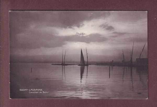 LAUSANNE - Ouchy - Coucher de soleil - 1914